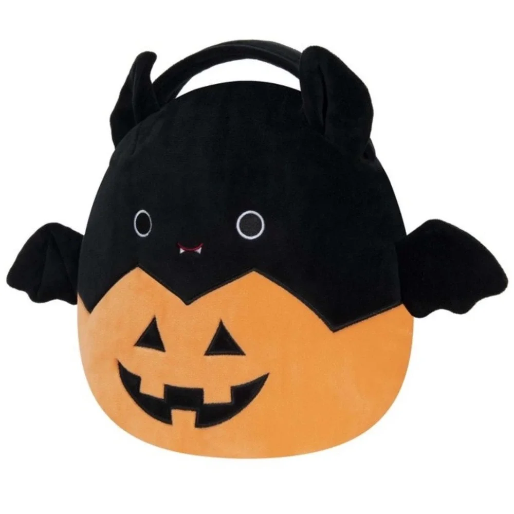 Squishmallows Emily Bat Pumpkin Halloween‎ Treat Pail Bag Plush Stuffed Animal